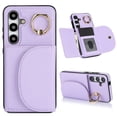 thumbnail image 1 of Allytechgroup Phone Case for Samsung Galaxy A53 5G, PU Leather Galaxy A53 5G Cover with Card Holder, Rotating Ring Stand PU Leather Shockproof Anti-Scratch Wallet Case for Women Men,Purple, 1 of 7