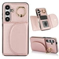 thumbnail image 1 of Allytechgroup Phone Case for Samsung Galaxy S25, PU Leather Galaxy S25 Cover with Card Holder, Rotating Ring Stand PU Leather Shockproof Anti-Scratch Wallet Case for Women Men,Rosegold, 1 of 7