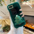 thumbnail image 1 of Allytechgroup Plush Case for Samsung Galaxy Z Flip5, Fluffy Warm Smooth Faux Fur Case with Cute Stylish Christmas Doll, Lightweight Soft TPU Shock-Absorbent Non-Slip Drop Protection Phone Case - Green, 1 of 1