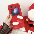thumbnail image 1 of Allytechgroup Plush Case for Samsung Galaxy Z Flip5, Fluffy Warm Smooth Faux Fur Case with Cute Stylish Christmas Doll, Lightweight Soft TPU Shock-Absorbent Non-Slip Drop Protection Phone Case - Red, 1 of 7