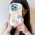 thumbnail image 1 of Allytechgroup Plush Case for iPhone 13 Pro Max, Cute Big Heart with Love Camera Lens Kickstand for Girls Women Soft TPU Shockproof Protective Girly for iPhone 13 Pro Max, White, 1 of 5