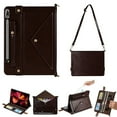 thumbnail image 1 of Allytechgroup Portfolio Carrying Bag Case for Samsung Galaxy Tab S10 FE+ 13.1" 2025, Document Notes Pocket Stand Shoulder Strap Protective Case Cover for Galaxy Tab S10 FE+ Plus SM-X620, Coffee, 1 of 6