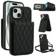 thumbnail image 1 of Allytechgroup Premium Phone Case for Apple iPhone 14, Wallet iPhone 14 Case with Card Holder, Crossbody Strap, Stand Feature, Shockproof PU Leather RFID Blocking Cover,Black, 1 of 8