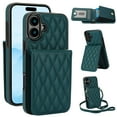 thumbnail image 1 of Allytechgroup Premium Phone Case for Apple iPhone 16 Plus, Wallet iPhone 16 Plus Case with Card Holder, Crossbody Strap, Stand Feature, Shockproof PU Leather RFID Blocking Cover,Green, 1 of 8