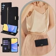 thumbnail image 1 of Allytechgroup Premium Wallet Case for Samsung Galaxy A36 5G, Stylish Phone Case with Card Slots and Metal Shoulder Strap Flip Cover Stand RFID Blocking Slim Case for Women Girls, Black, 1 of 8