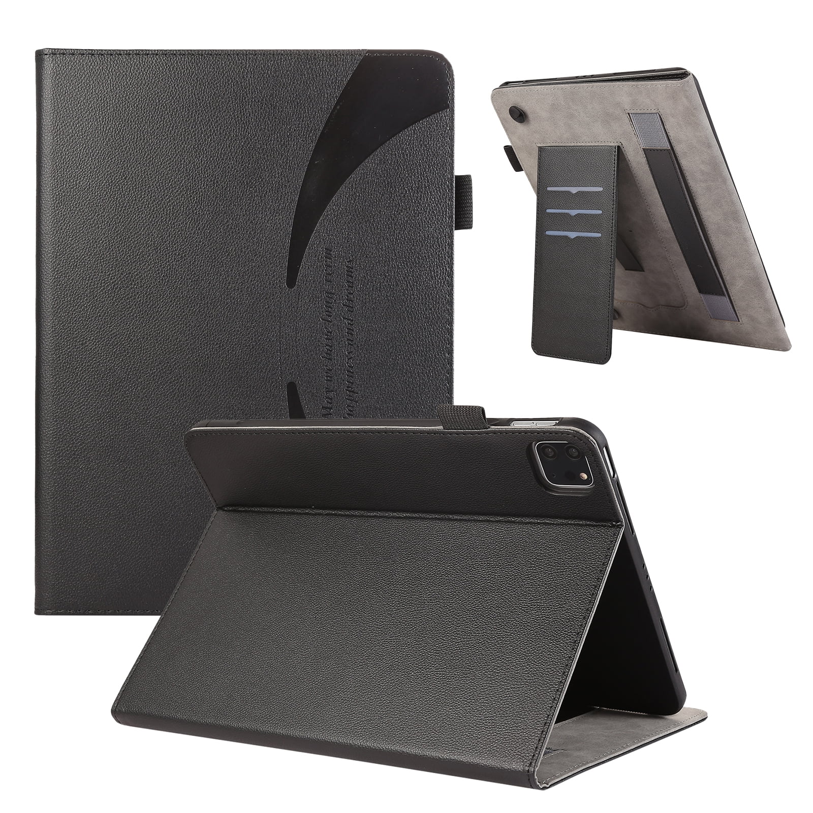Allytechgroup Premium iPad Air 11 Case 2024 - Protective Business Type Flip Cover with Vertical Stand & Pencil Holder for Apple iPad Air 11 inch 2024, Black