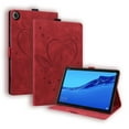 thumbnail image 1 of Allytechgroup Premium iPad Air 11 Case 2024 - Slim Fit Shockproof and Drop Protective Flip Case - Heart and Butterfly Embossed - Ideal for Apple iPad Air 11 Inch 2024, Red, 1 of 11