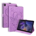 thumbnail image 1 of Allytechgroup Premium iPad Air 11 Case 2024 - Slim Fit Shockproof and Drop Protective Flip Case - Heart and Butterfly Embossed - Ideal for Apple iPad Air 11 Inch 2024, Purple, 1 of 11