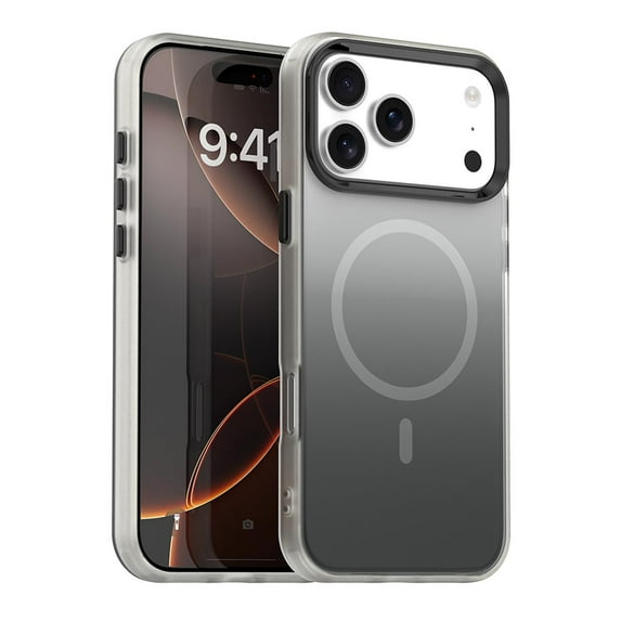 Allytechgroup Protective Case Cover for Apple iPhone 15 Pro, Magnetic Back Cover Anti-Scratch Shock-Absorbent Anti-Fingerprint Support Wireless Charging Lightweight Non-Slip Bumper, Black