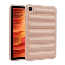 Allytechgroup Protective Case for Samsung Galaxy Tab A7 10.4" 2020/2022 T505 T500 T509, Shockproof Puffy Bumper Cover with Soft Flexible Back, Lightweight Stand Case for Women & Kids, Pink