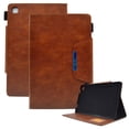 thumbnail image 1 of Allytechgroup Protective Flip Case for Samsung Galaxy Tab A11/A9 Tablet, Lightweight Premium PU Leather Flip Cover Multi Angle Viewing Stand Shockproof Case Cover for Women Men, Brown, 1 of 7