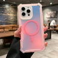 thumbnail image 1 of Allytechgroup Protective Phone Case for Apple iPhone 16 Pro Max, Stylish MagSafe Compatible Phone Cover with Shockproof Bumper & Iridescent Gradient Design, Pink, 1 of 7