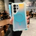 thumbnail image 1 of Allytechgroup Protective Phone Case for Samsung Galaxy S25+ Plus, Stylish MagSafe Compatible Phone Cover with Shockproof Bumper & Iridescent Gradient Design, Bluegreen, 1 of 6
