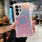 Allytechgroup Protective Phone Case for Samsung Galaxy S25 Ultra, Stylish MagSafe Compatible Phone Cover with Shockproof
