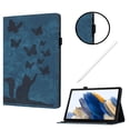 thumbnail image 1 of Allytechgroup Protective iPad Air 11 Case 2024 - Slim Fit Shockproof and Drop Protective Flip Case Cover - Kickstand, Cat and Butterfly Embossed Design for Apple iPad Air 11 Inch 2024, Darkblue, 1 of 1