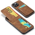 thumbnail image 1 of Allytechgroup Retro Wallet Case for Apple iPhone 14 Pro Max, RFID Blocking Cards Holder Kickstand Bumper Shockproof Anti-Scratch Premium PU Leather TPU Back Cover for Women Men, Brown, 1 of 8