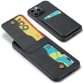 thumbnail image 1 of Allytechgroup Retro Wallet Case for Apple iPhone 14 Pro Max, RFID Blocking Cards Holder Kickstand Bumper Shockproof Anti-Scratch Premium PU Leather TPU Back Cover for Women Men, Black, 1 of 8