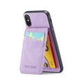 thumbnail image 1 of Allytechgroup Retro Wallet Case for Apple iPhone XR, RFID Blocking Cards Holder Kickstand Bumper Shockproof Anti-Scratch Premium PU Leather TPU Back Cover for Women Men, Purple, 1 of 8