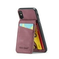 thumbnail image 1 of Allytechgroup Retro Wallet Case for Apple iPhone XS Max, RFID Blocking Cards Holder Kickstand Bumper Shockproof Anti-Scratch Premium PU Leather TPU Back Cover for Women Men, Red, 1 of 8
