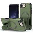 thumbnail image 1 of Allytechgroup Rugged Back Case for iPhone 16e, Compatible with MagSafe Full Body Protection Soft TPU Bumper Shockproof Anti-Scratch Magnetic Case with Kickstand for iPhone 16e, Armygreen, 1 of 7