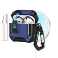 thumbnail image 1 of Allytechgroup Rugged Case for Apple AirPods 4th Gen 2024, with Cleaner Kit & Keychain Phone Stand Design Shockproof Bumper Wireless Charging Support Cover Case for Apple AirPods 4 2024, Darkblue, 1 of 8