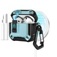 thumbnail image 1 of Allytechgroup Rugged Case for Apple AirPods 4th Gen 2024, with Cleaner Kit & Keychain Phone Stand Design Shockproof Bumper Wireless Charging Support Cover Case for Apple AirPods 4 2024, Skyblue, 1 of 8