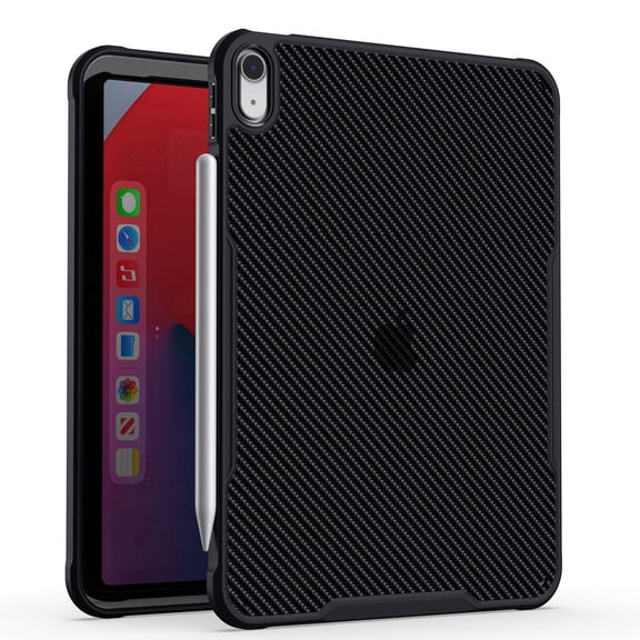 Allytechgroup Rugged Case for Apple iPad (A16) 11th Gen 11" 2025/ iPad 10th Gen 10.9" 2022,Carbon Fiber Texture Slim Fit Shockproof Compatible with Pencil Charging Protective Cover for iPad 11/iPad 10