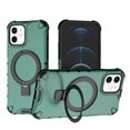 thumbnail image 1 of Allytechgroup Rugged Case for Apple iPhone 11, Ring Holder Kickstand [Camera Lens Protective] Bumper Anti-Scratch Hybrid Shockproof Phone Case for iPhone 11 for Women Men,Green, 1 of 9