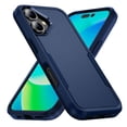 thumbnail image 1 of Allytechgroup Rugged Case for Apple iPhone 16, Hybrid TPU PC Back Cover Drop Proof Anti-Scratch Bumper Camera Lens Protective Phone Case Cover for Apple iPhone 16, Blue, 1 of 6