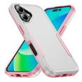 thumbnail image 1 of Allytechgroup Rugged Case for Apple iPhone 16 Plus, Hybrid TPU PC Back Cover Drop Proof Anti-Scratch Bumper Camera Lens Protective Phone Case Cover for Apple iPhone 16 Plus, White+Pink, 1 of 6