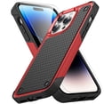 thumbnail image 1 of Allytechgroup Rugged Case for Apple iPhone 16 Pro with 1 Pack Screen Protector, Military Grade Protective Anti-Slip Bumper Drop Proof Dual Layers TPU PC Back Case Cover for iPhone 16 Pro, Red, 1 of 9