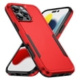thumbnail image 1 of Allytechgroup Rugged Case for Apple iPhone 16 Pro, Hybrid TPU PC Back Cover Drop Proof Anti-Scratch Bumper Camera Lens Protective Phone Case Cover for Apple iPhone 16 Pro, Red+Black, 1 of 6