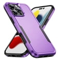 thumbnail image 1 of Allytechgroup Rugged Case for Apple iPhone 16 Pro Max, Hybrid TPU PC Back Cover Drop Proof Anti-Scratch Bumper Camera Lens Protective Phone Case Cover for Apple iPhone 16 Pro Max, Purple+Black, 1 of 6
