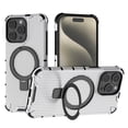 thumbnail image 1 of Allytechgroup Rugged Case for Apple iPhone 16 Pro, Ring Holder Kickstand [Camera Lens Protective] Bumper Anti-Scratch Hybrid Shockproof Phone Case for iPhone 16 Pro for Women Men,Clear, 1 of 9