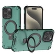 thumbnail image 1 of Allytechgroup Rugged Case for Apple iPhone 16 Pro, Ring Holder Kickstand [Camera Lens Protective] Bumper Anti-Scratch Hybrid Shockproof Phone Case for iPhone 16 Pro for Women Men,Green, 1 of 9