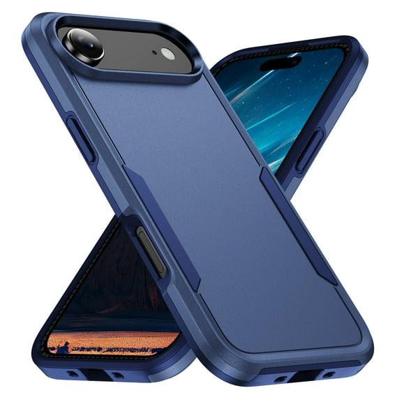 Allytechgroup Rugged Case for Apple iPhone 17 Air, Hybrid TPU PC Back Cover Drop Proof Anti-Scratch Bumper Camera Lens Protective Phone Case Cover for Apple iPhone 17 Air, Blue