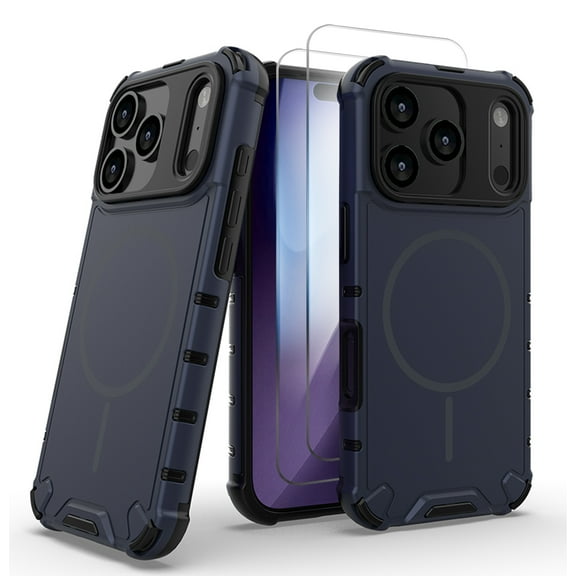 Allytechgroup Rugged Case for Apple iPhone 17 Pro Max, [Compatible with Magsafe] Lightweight Bumper Heat Dissipation Design Anti-Scratch Shockproof Phone Case Cover for iPhoen 17 Pro Max, Darkblue