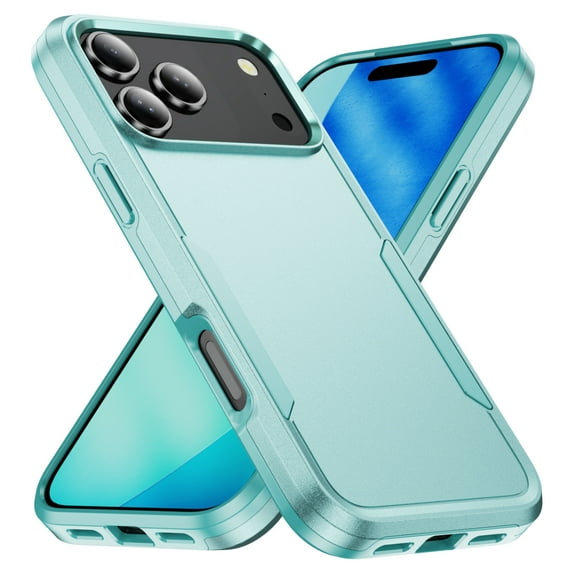 Allytechgroup Rugged Case for Apple iPhone 17 Pro Max, Hybrid TPU PC Back Cover Drop Proof Anti-Scratch Bumper Camera Lens Protective Phone Case Cover for Apple iPhone 17 Pro Max, Green