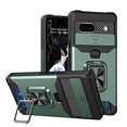 thumbnail image 1 of Allytechgroup Rugged Case for Google Pixle 7 Pro, Sliding Camera Lens Protector [Cards Slot] Kickstand Shockproof BumperCompatible with Car Mount Magnetic Back Cover for Google Pixle 7 Pro, Darkgreen, 1 of 7