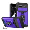 thumbnail image 1 of Allytechgroup Rugged Case for Google Pixle 7 Pro, Sliding Camera Lens Protector [Cards Slot] Kickstand Shockproof BumperCompatible with Car Mount Magnetic Back Cover for Google Pixle 7 Pro, Purple, 1 of 7