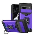 thumbnail image 1 of Allytechgroup Rugged Case for Google Pixle 8a, Sliding Camera Lens Protector [Cards Slot] Kickstand Shockproof BumperCompatible with Car Mount Magnetic Back Cover for Google Pixle 8a, Purple, 1 of 7