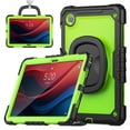 thumbnail image 1 of Allytechgroup Rugged Case for Lenovo Tab M11 11" 2024, Adjustable Kickstand Case with Built-in Screen Protector Shoulder Strap Anti-Drop Shockproof Full Body Protection Case, Black+Green, 1 of 8