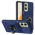 thumbnail image 1 of Allytechgroup Rugged Case for Motorola Moto G Play 4G 2024, Ring Holder Kickstand Bumper Anti-Scratch Cards Holder Protective Wallet Phone Case for Moto G Play 4G 2024, Blue, 1 of 7