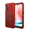 thumbnail image 1 of Allytechgroup Rugged Case for Samsung Galaxy A16 5G Support Magnetic Car Mount, Premium PU Leather Flip Card Cash Holder Pocket Shockproof Anti-Fall Back Case for Samsung Galaxy A16 5G, Red, 1 of 7