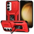 thumbnail image 1 of Allytechgroup Rugged Case for Samsung Galaxy A26 5G, [Slide Camera Cover] [360° Rotating Kickstand] [Military Protection] Non-Slip Anti-Fall Anti-Scratch Shockproof Heavy Duty Case - Red, 1 of 8