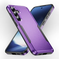 Allytechgroup Rugged Case for Samsung Galaxy A36 5G, Hybrid TPU PC Back Cover Drop Proof Anti-Scratch Bumper Camera Lens Protective Phone Case Cover for Samsung Galaxy A36 5G, Purple Black