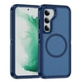 thumbnail image 1 of Allytechgroup Rugged Case for Samsung Galaxy S23, Compatible with Magsafe Wireless Charging Support Anti-Scratch Drop Protection Bumper Anti-Fingerprint Back Cover Case, Royalblue+Blue, 1 of 7