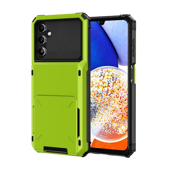 Allytechgroup Rugged Case for Samsung Galaxy S25 Edge, Flip Credit Card Holder Non-Slip Shockproof Cover, Hybrid Heavy Duty Protection Wallet Phone Case Compatible with Galaxy S25 Edge, Green