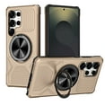 thumbnail image 1 of Allytechgroup Rugged Case for Samsung Galaxy S25 Ultra, [Compatible with Magsafe] Ring Grip Stand Magnetic Cover Compatible with Car Mount Shock-Resistant Bumper Phone Case for Women Men,Gold, 1 of 7