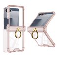 thumbnail image 1 of Allytechgroup Rugged Case for Samsung Galaxy Z Flip 6 with Metal Ring Kickstand Shockproof Soft TPU Bumper Cover Hard PC Shell Slim Lightweight Stand Anti-slip Phone Case for Galaxy Z Flip 6, Pink, 1 of 7